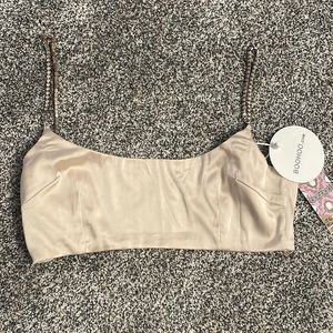 Satin Champagne Bralet
